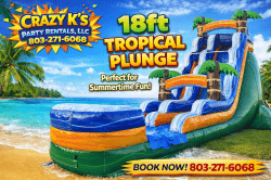18ft Tropical Plunge Waterslide